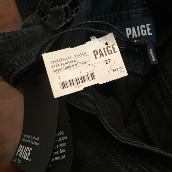 NWT PAIGE etta skirtall nightingale black - Picture 6 of 10